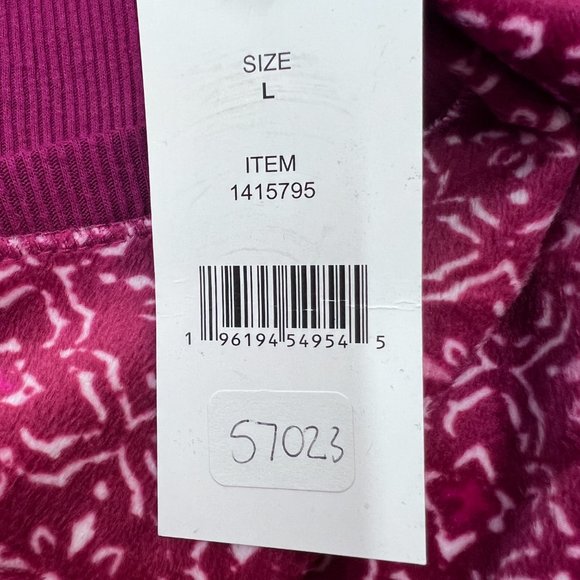 Nautica Womens V-Neck Pullover Patterned Cozy Fleece Pajama Top Purple Large NWT - Picture 4 of 6